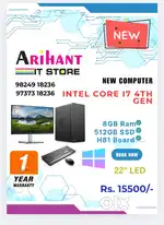 NEW i7 4th  Computer Set With 1 Year Warranty