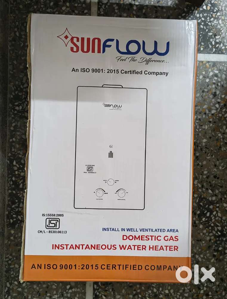 My New Unused (Box Pack) Gas Gyser 6 Ltr.