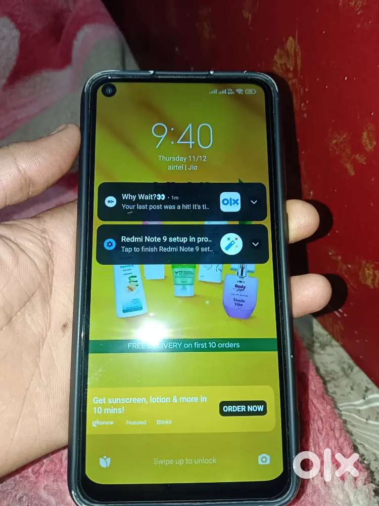 Redmi note 9 mobile argent seel