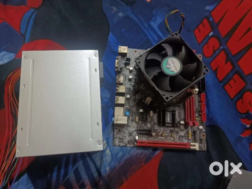 Cpu i3 6th gen and motherboard ddr4 and power supply 450w all cpu part