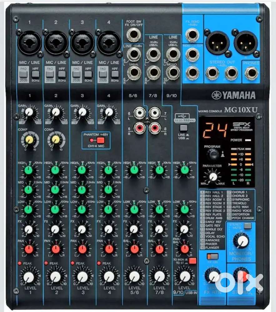 Yamaha MG10XU 10 Input Stereo Mixer wth polish Wooden Sal wood cabinet