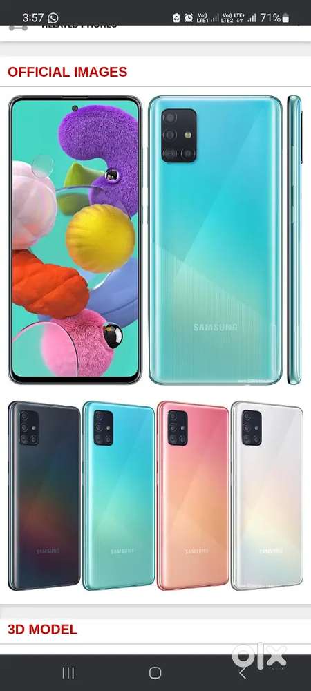 Samsung A51 ek dam untouch phone h condition ek dam new jaise h
