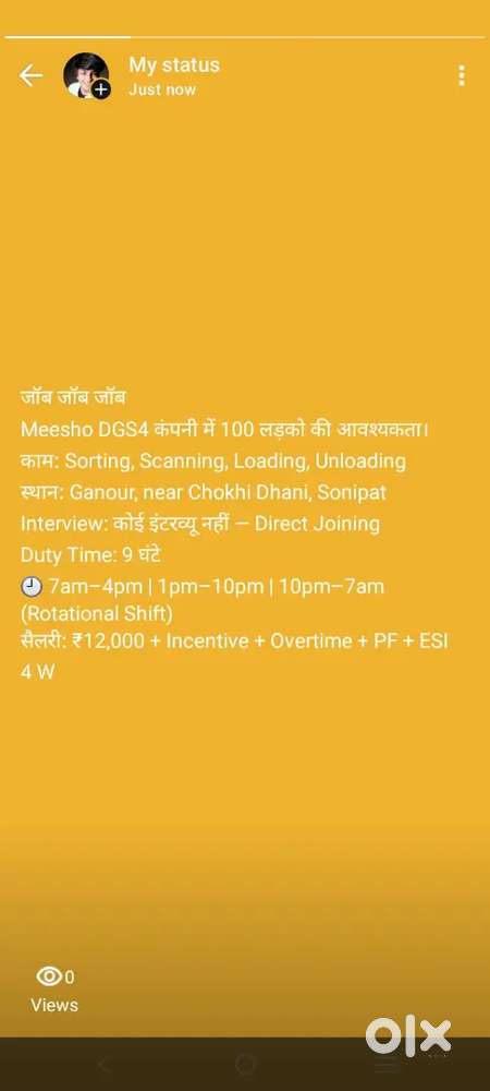 Urgent Requirement of 100 mens