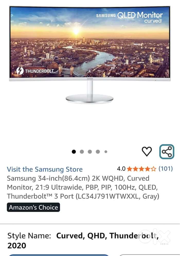 Samsung thunderbolt curved monitor