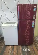 Godrej flower model double door refrigerator and godrej washing machne