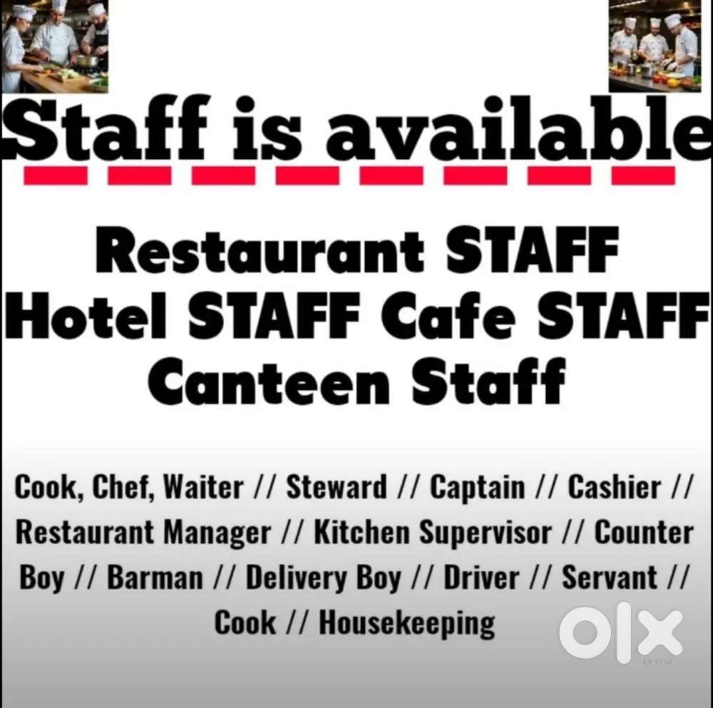 We Provide - Staff - Hotel Restaurant Staff // All Kitchen Staff