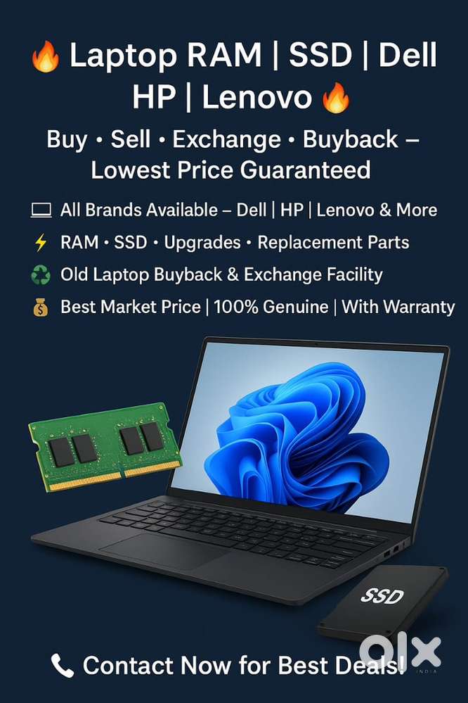 Laptop  Dell  HP  Lenovo All brand  RAM • SSD • Laptops