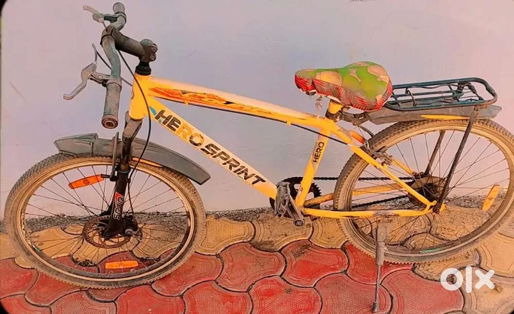 Hero sprint bicycle  good in condition disk break gear removed
