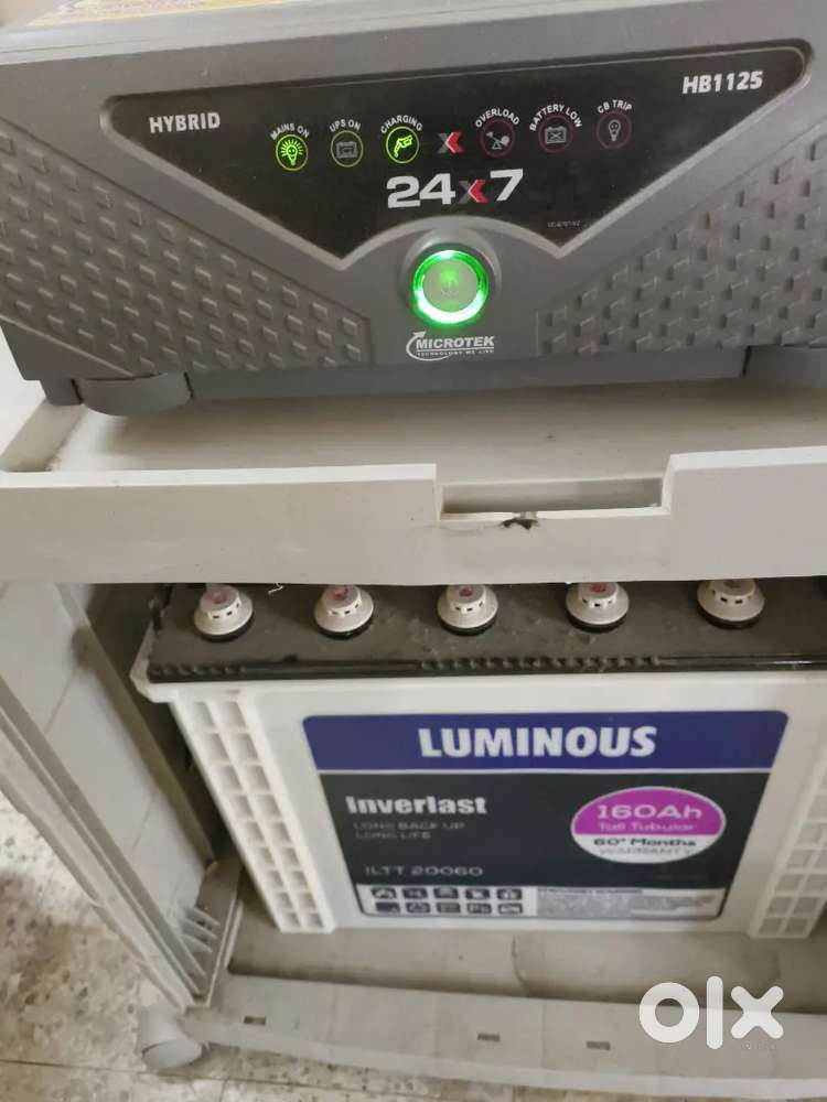 Luminous inverlast tall tubular battery with inverter