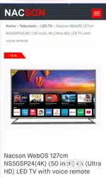 Nacson 4k smart TV - 50 inch