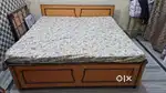 6'x6' Wooden double bed with box storage