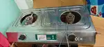 tables, chairs, hot water kettle, bags, Air fryer American Micronic,