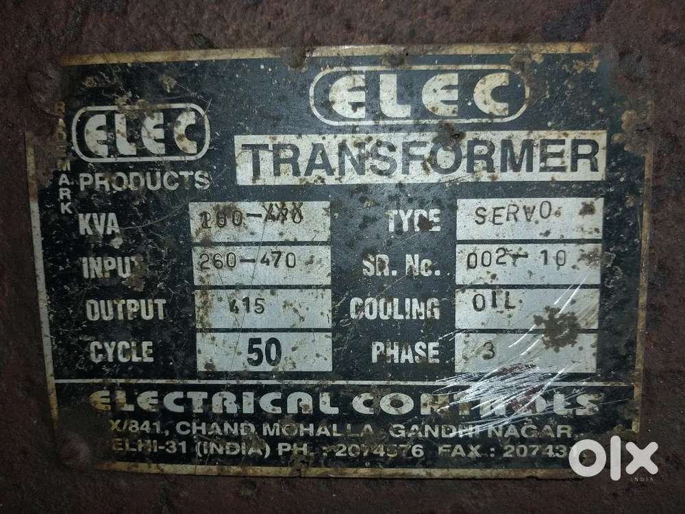 Elec Tranformer Servo 3 phase