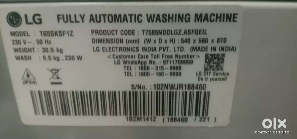 LG Top load washing Machine