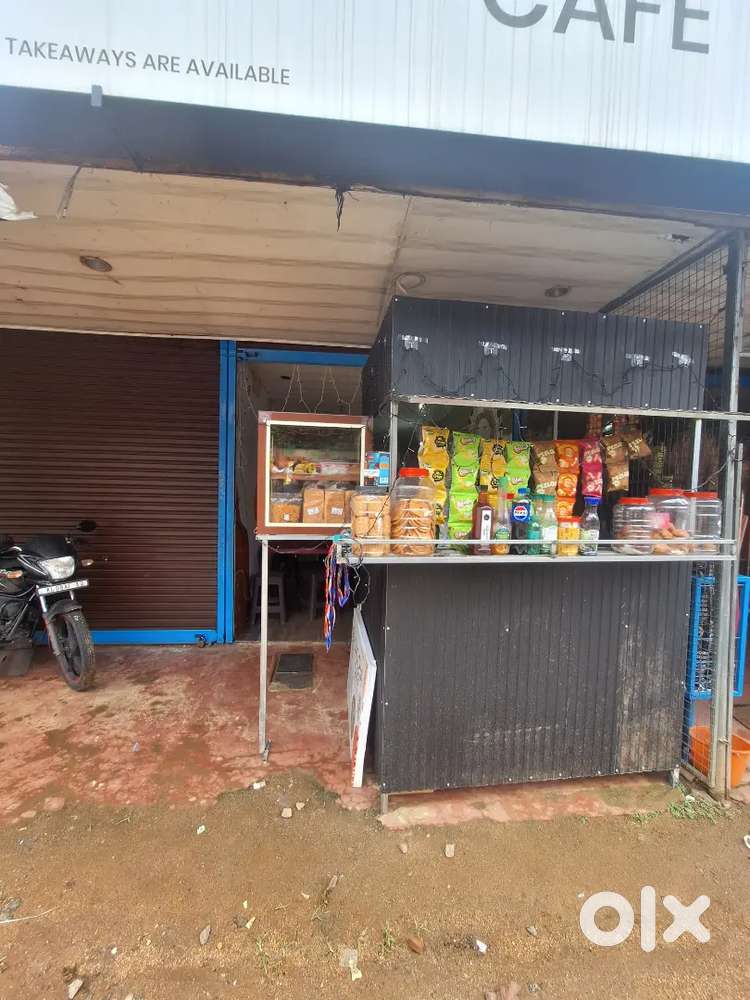 Outside tea shop