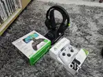 Xbox controllers, headset, charging station and battery