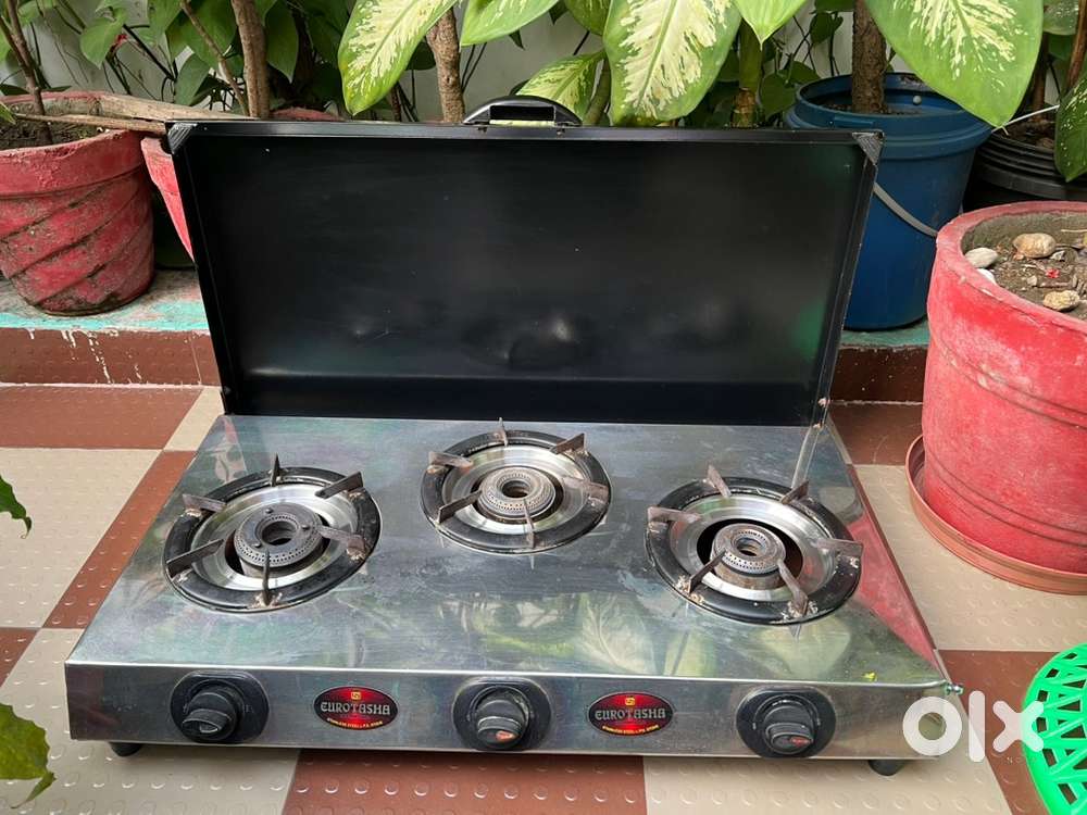 Euro Tasha 3-Burner Stainless Steel Gas Stove – Excellent Condition