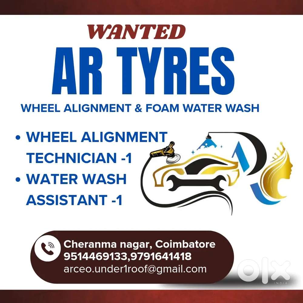 Job wanted wheel alignment,Water wash technician fresher and experienc
