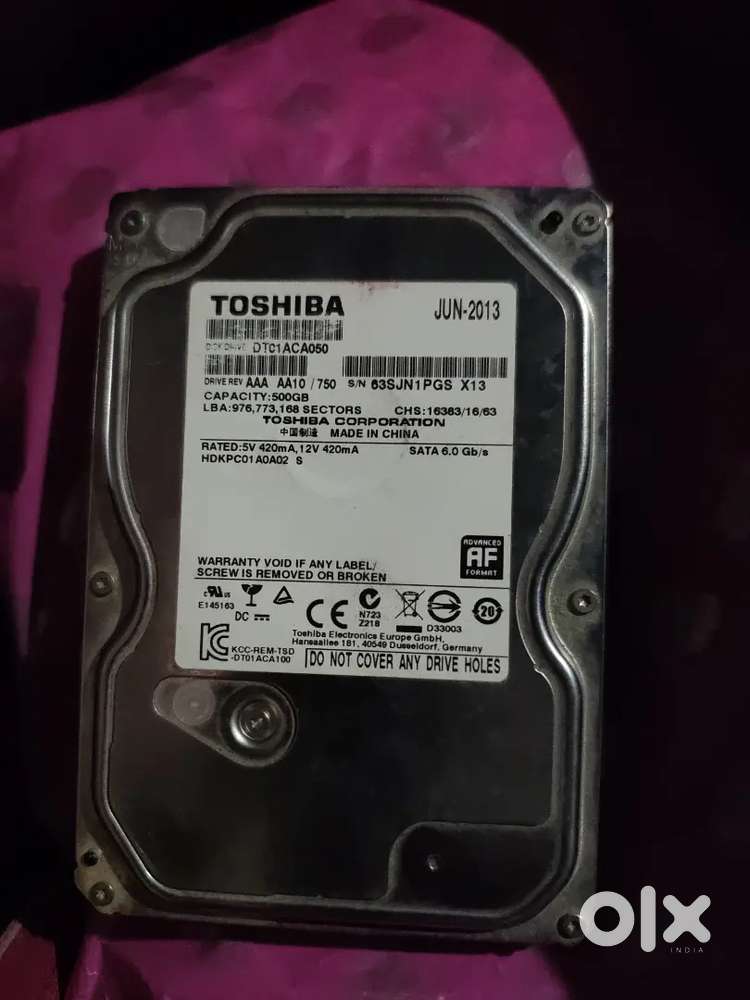 Toshiba hard disk 500 gb