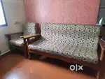 Teak wood sofa set 3 +2 seater