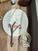 Dish tv antina with cable