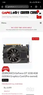 Gt 1030 grafic card 4gb ddr4 contect me