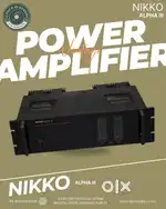 NIKKO  ALPHA III  POWER AMPLIFIER  CODE 9 AV STUDIO