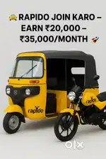 Join Rapido – Become a Rider/Auto Partner  Earn ₹20,000–₹35,000 month