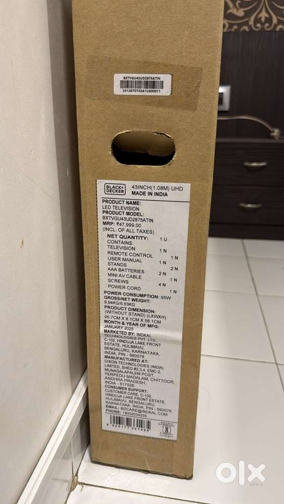 Black + Decker 43 inch smart led tv