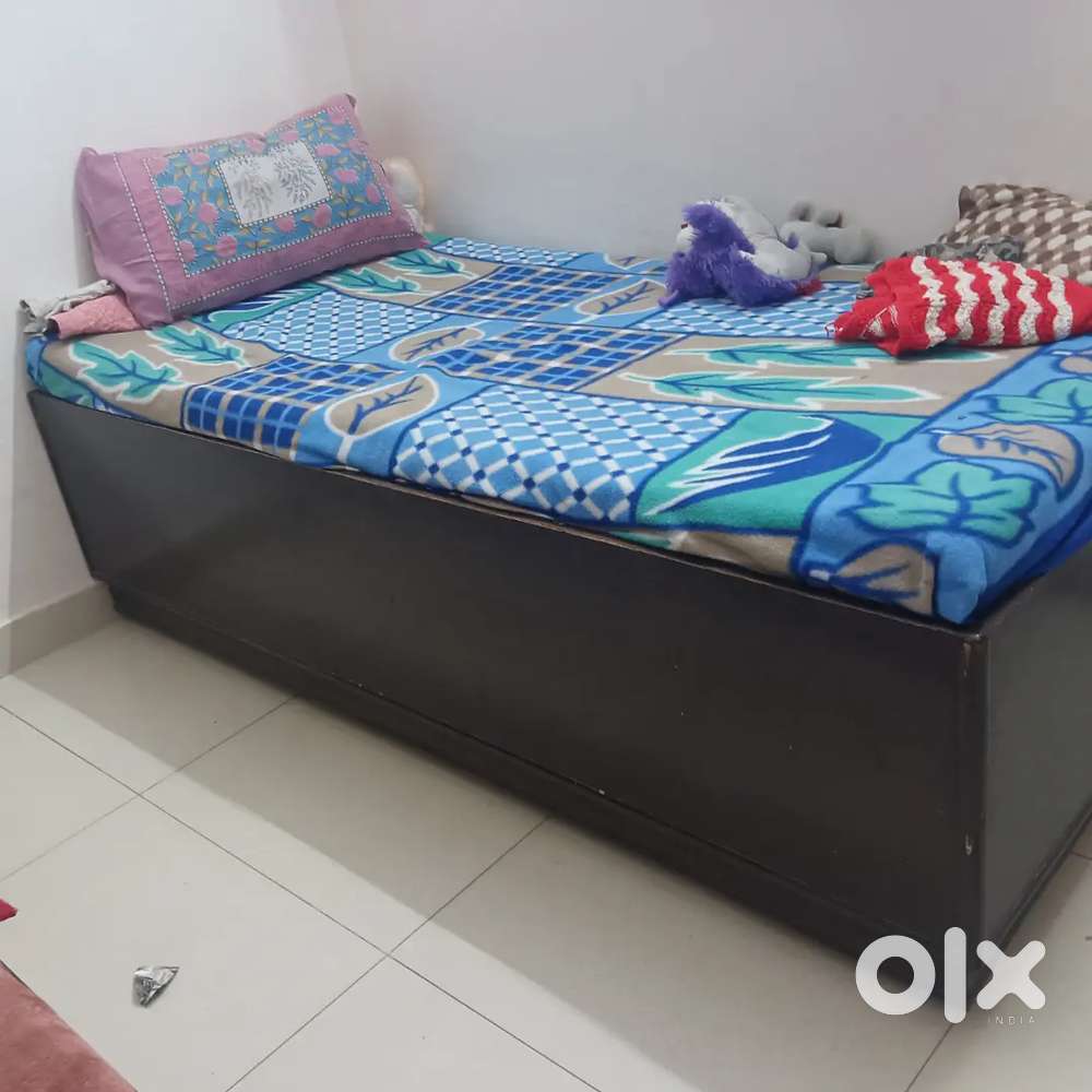 Bilkul new jesa Single box bed diwan with metres