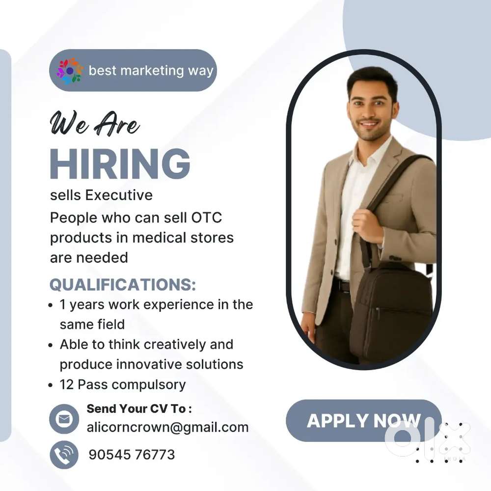 We are hiring for sells representative