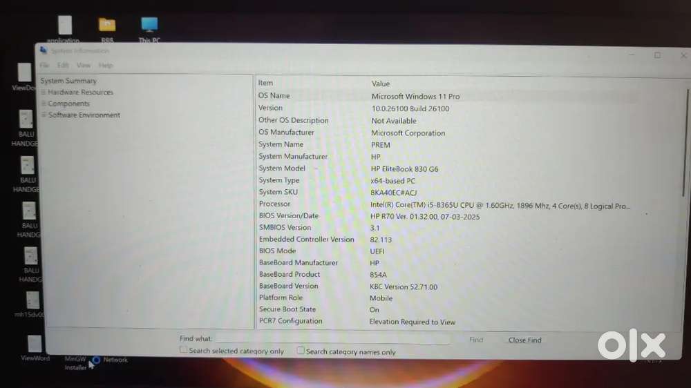 HP Elitebook G830 Touch Screen