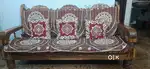 Teak woods 3+2 sofa set for urgent sell