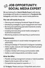 Job Opportunity: Social Media Expert