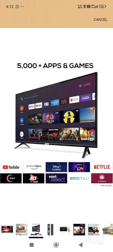 TCL 40 Inch Full HD Android Smart LED TV