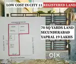 LAND:-70. Sqre-Yards Sale-Land- YAPRALl. SECUNDERAABAD LOW COST LAND