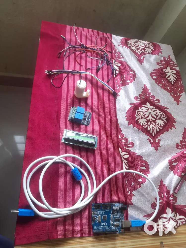 Arduino Uno Project Kit – LCD, Relay, Motor, Wires & USB Cable