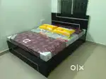 Brand new wooden  5x6 queen storage double cot only 9500 mattress 3500