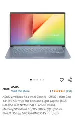 Asus Vivobook S14 Intel i5 10th Gen /8gb + 32gb Memory /512gb Hdd