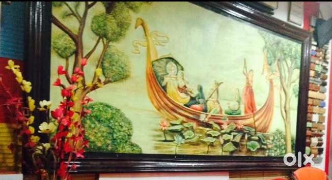 Embossed Krishna painting noct glow