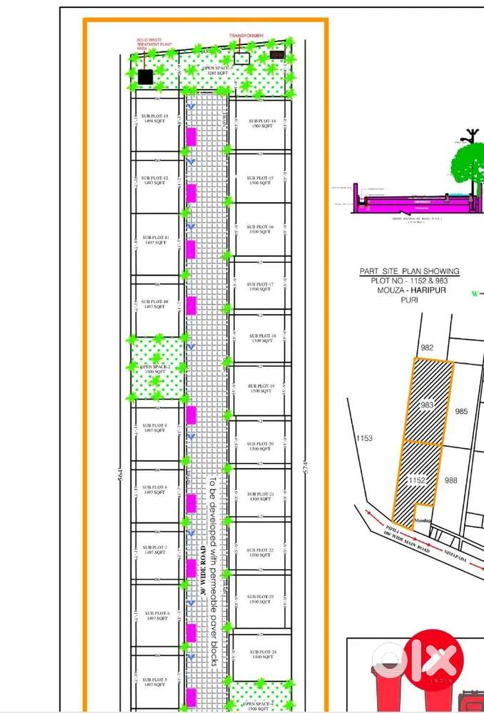 Gharabari plot ,100 feet wide main road touch this plot