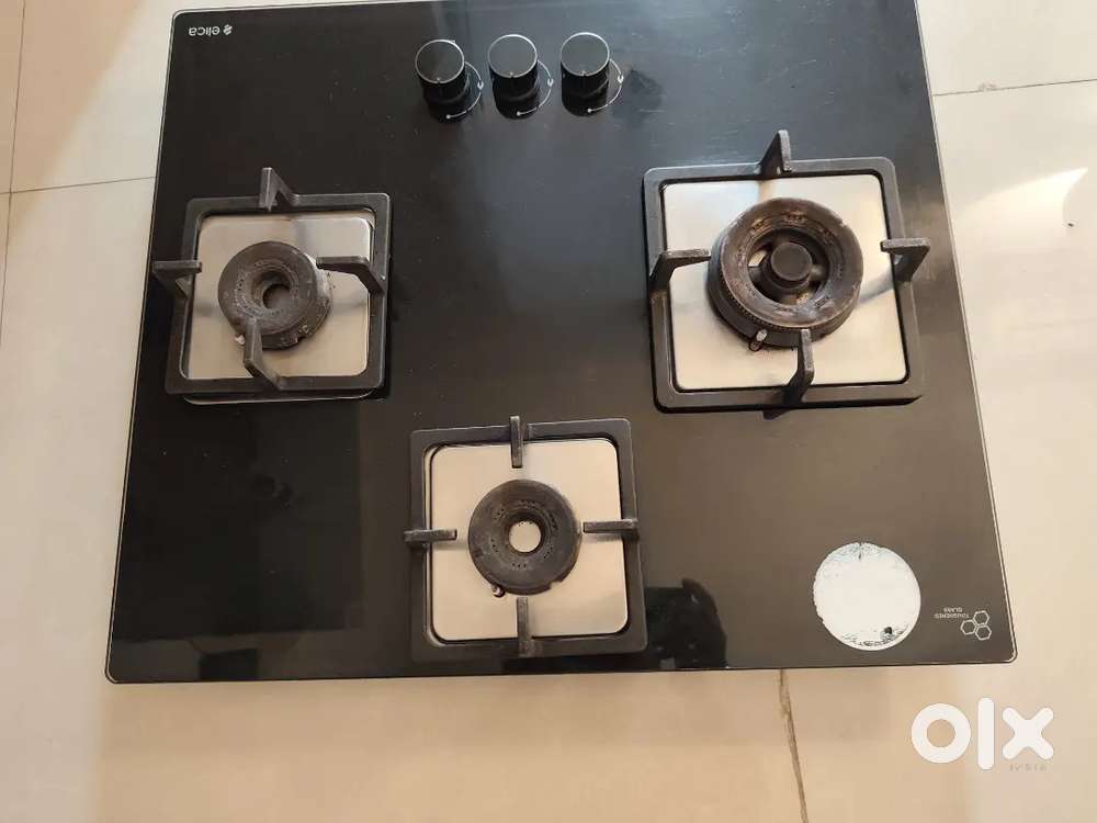 Elica 75cm 3 Burner Auto Ignition Hob  FLEXI 375 LOTUS IND HD BRASS