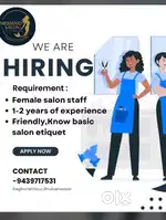 Female staff required for my ladies salon