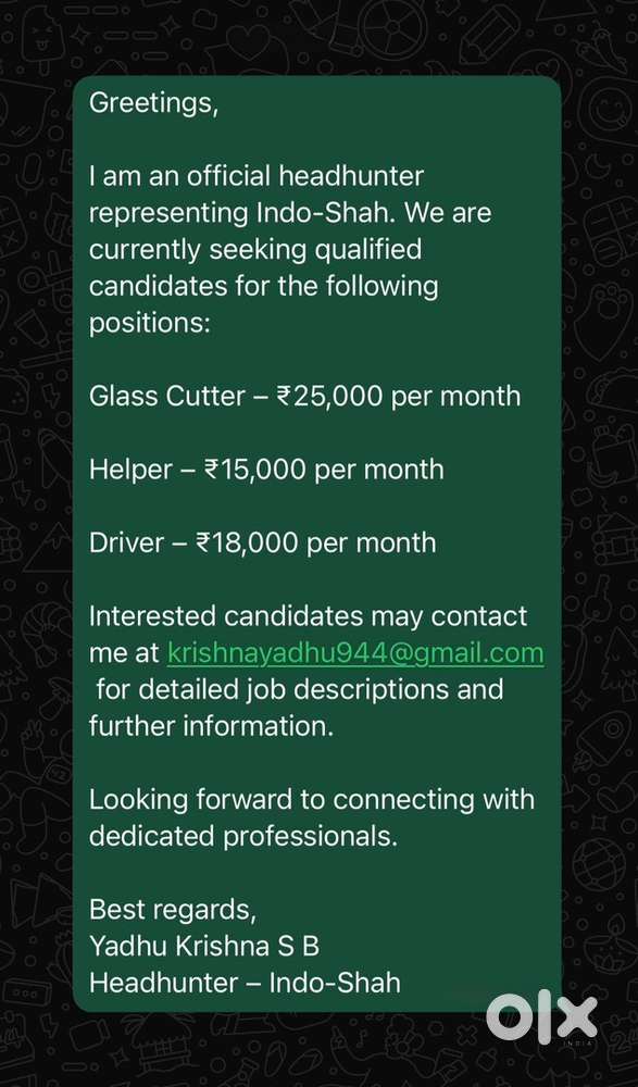 Contact me for jobs