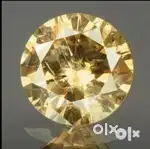 Certified  Original African 
Golden Brown Color Round Shape Diamond.