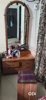 dressing table premium board with teak polish