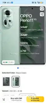 Oppo reno 115g