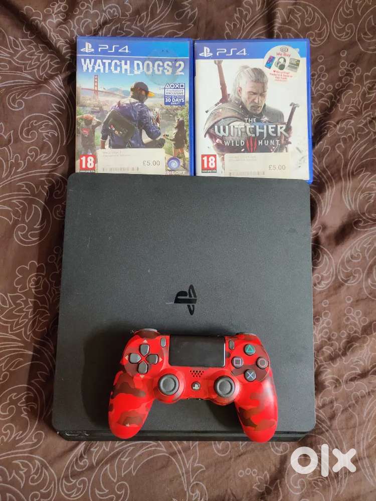 PS4 slim 500gb with controller and 2 games