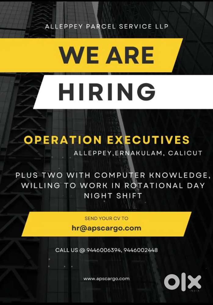 Vacancy open for postion Operation Executives