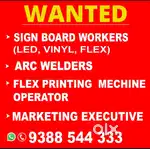 Sogn Board workers & Flex printing Machine Operators